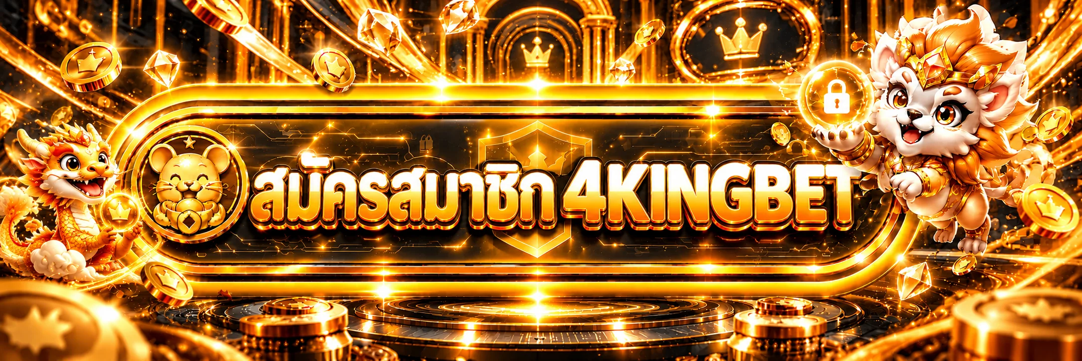 แบนเนอร์ทางเข้าและสมัครสมาชิก 4KINGBET